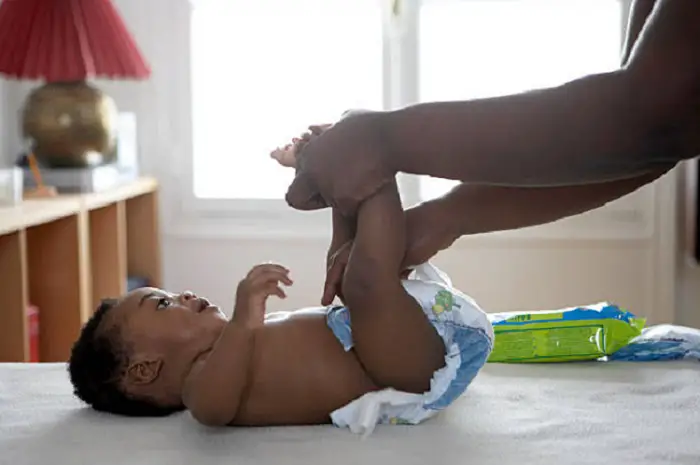 baby crying during diaper change