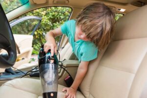 how to remove sour milk.smell from car seat