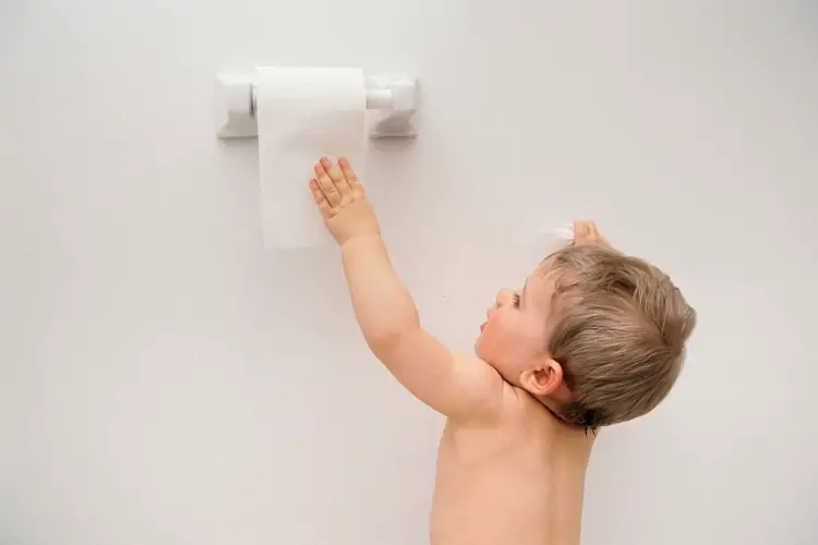 how to childproof toilet paper roll from child